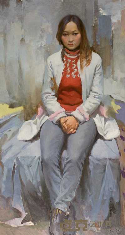 陈世和 2006年作 女大学生 140×75cm